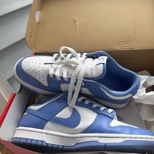 Blue and White Nike Dunks